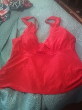 Red Swim Tankini Top